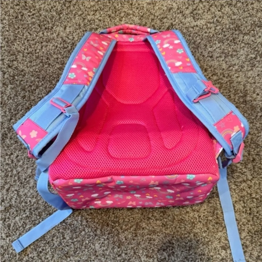 Bentgo Pink and Blue Rainbow & Butterflies Kids Backpack.